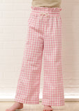 Pink Check Paper Bag Pant