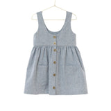 Blue Button Down Pinafore | Size 5