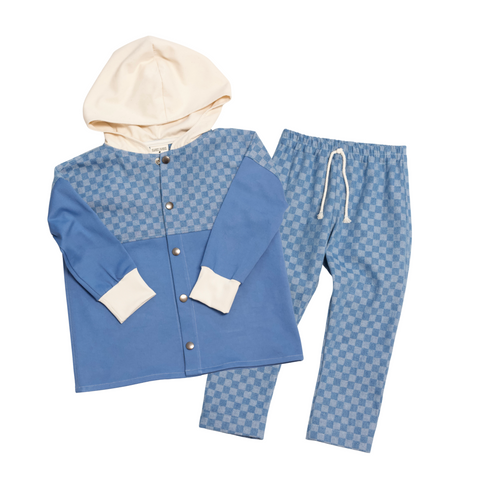 Mini Check Shacket + Pant Set | Size 4