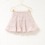Mauve Pink Tiered Ruffle Skort