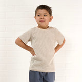Two Tone Textured Slub Knit Tee