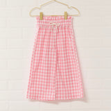 Pink Check Paper Bag Pant