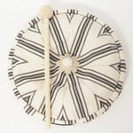 OOAK Ivory and Black Stripe 12" Decor Tent