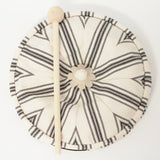OOAK Ivory and Black Stripe 12" Decor Tent