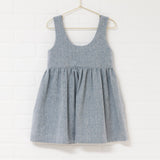 Blue Button Down Pinafore | Size 5