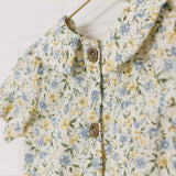 Peter Pan Collar Butter Floral Top | Size 5