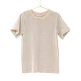 Two Tone Textured Slub Knit Tee