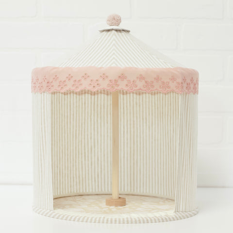 Dusty Pink Neutral Stripe 12" Decor Tent