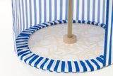 Pool Cabana Blue Stripe 12" Decor Tent + Mini Beach Towels