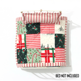 Holiday Quilt + Pillow - Mini Doll Size