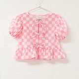 Pink Check Short Set | Size 8