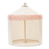 Dusty Pink Neutral Stripe 12" Decor Tent