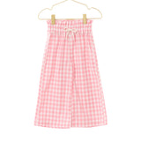 Pink Check Paper Bag Pant