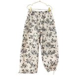 Floral Beige Barrel Pants | Size 9/10