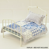 Steel Stripe Blue Floral Mini Quilt + Pillow