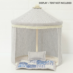 Steel Stripe Blue Floral Mini Quilt + Pillow