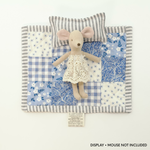 Steel Stripe Blue Floral Mini Quilt + Pillow
