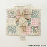 Pink and Aqua Floral Mini Quilt + Pillow