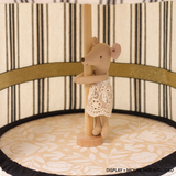 OOAK Ivory and Black Stripe 12" Decor Tent