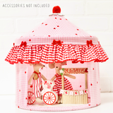 Embroidered Heart 12" Decor Tent