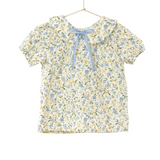Peter Pan Collar Butter Floral Top | Size 5