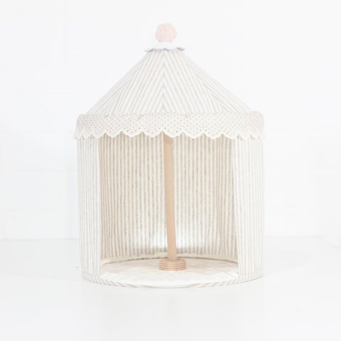 Beige Neutral Stripe Decor Tent