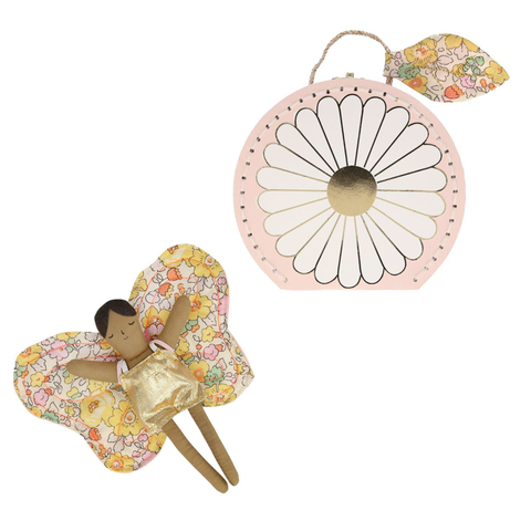 Butterfly Daisy Mini Suitcase Doll - Meri Meri