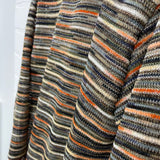 Cinnamon Textured Metallic Stripe Tunic Sweater